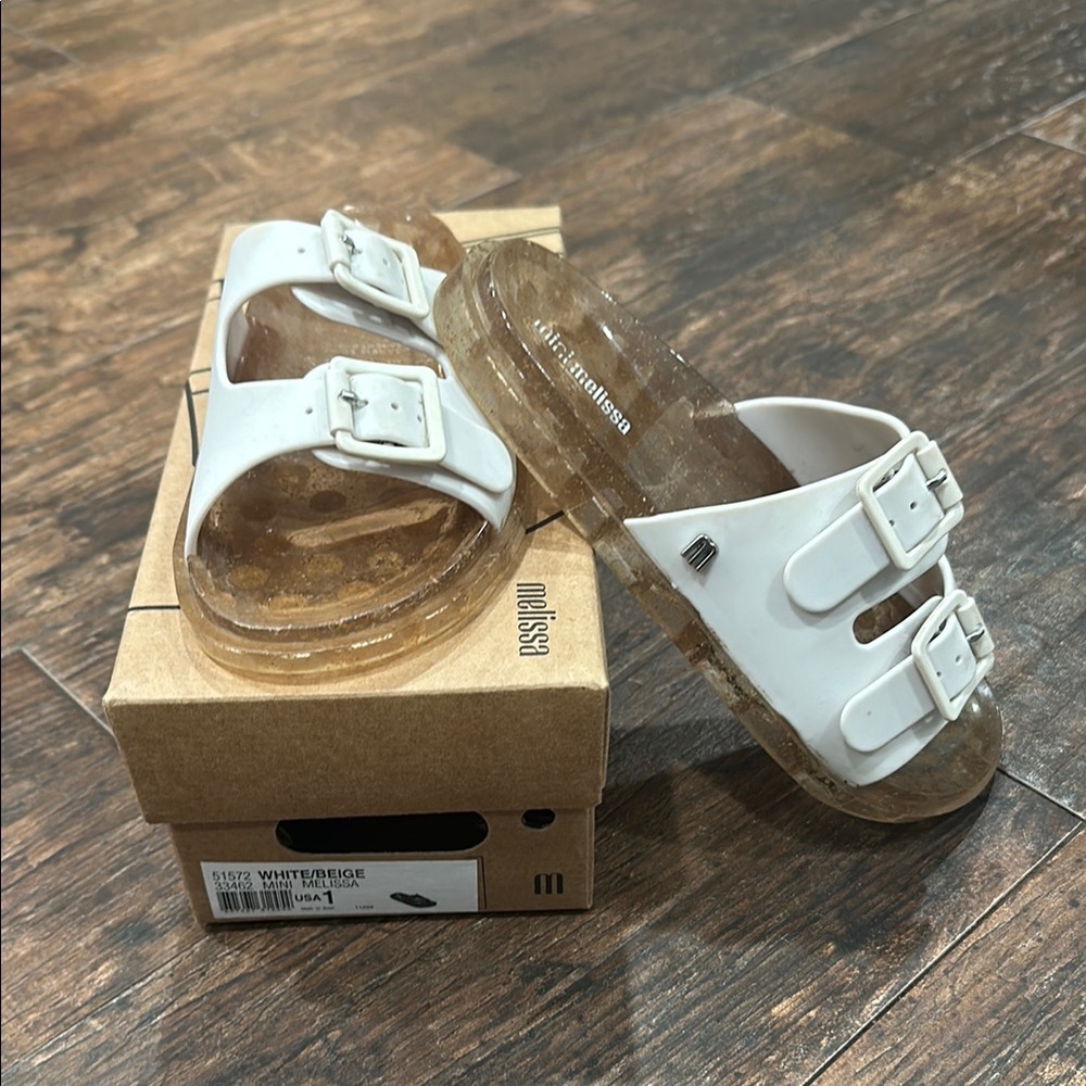 Melissa Kids White and Beige Sandals